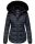 Navahoo Melikaa Damen Winterjacke gefüttert Steppjacke mit Kapuze B844 Navy-Gr.L