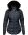 Navahoo Melikaa Damen Winterjacke gefüttert Steppjacke mit Kapuze B844 Navy-Gr.L