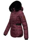 Navahoo Melikaa Damen Winterjacke gefüttert Steppjacke mit Kapuze B844 Weinrot-Gr.XS