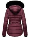 Navahoo Melikaa Damen Winterjacke gefüttert Steppjacke mit Kapuze B844 Weinrot-Gr.XS