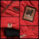 Navahoo Melikaa Damen Winterjacke gefüttert Steppjacke mit Kapuze B844 Weinrot-Gr.XS