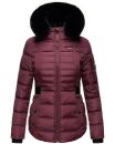 Navahoo Melikaa Damen Winterjacke gefüttert Steppjacke mit Kapuze B844 Weinrot-Gr.S