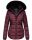Navahoo Melikaa Damen Winterjacke gefüttert Steppjacke mit Kapuze B844 Weinrot-Gr.S
