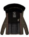 Navahoo Melikaa Damen Winterjacke gefüttert Steppjacke mit Kapuze B844 Anthrazit-Gr.L