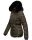 Navahoo Melikaa Damen Winterjacke gefüttert Steppjacke mit Kapuze B844 Anthrazit-Gr.L