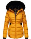 Navahoo Melikaa Damen Winterjacke gefüttert Steppjacke mit Kapuze B844 Gelb-Gr.XS