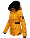 Navahoo Melikaa Damen Winterjacke gefüttert Steppjacke mit Kapuze B844 Gelb-Gr.XS