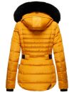 Navahoo Melikaa Damen Winterjacke gefüttert Steppjacke mit Kapuze B844 Gelb-Gr.XS