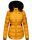 Navahoo Melikaa Damen Winterjacke gefüttert Steppjacke mit Kapuze B844 Gelb-Gr.XS