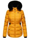 Navahoo Melikaa Damen Winterjacke gefüttert Steppjacke mit Kapuze B844 Gelb-Gr.M