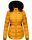Navahoo Melikaa Damen Winterjacke gefüttert Steppjacke mit Kapuze B844 Gelb-Gr.M