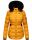 Navahoo Melikaa Damen Winterjacke gefüttert Steppjacke mit Kapuze B844 Gelb-Gr.L