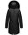 Navahoo Tiniis Damen Winterjacke mit Brusttaschen Kapuze Kunstfell B845 Schwarz-Gr.XS