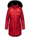 Navahoo Tiniis Damen Winterjacke mit Brusttaschen Kapuze Kunstfell B845 Rot-Gr.XS