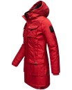 Navahoo Tiniis Damen Winterjacke mit Brusttaschen Kapuze Kunstfell B845 Rot-Gr.XS