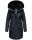 Navahoo Tiniis Damen Winterjacke mit Brusttaschen Kapuze Kunstfell B845 Navy-Gr.XS