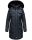 Navahoo Tiniis Damen Winterjacke mit Brusttaschen Kapuze Kunstfell B845 Navy-Gr.XS
