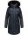 Navahoo Tiniis Damen Winterjacke mit Brusttaschen Kapuze Kunstfell B845 Navy-Gr.XS