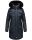 Navahoo Tiniis Damen Winterjacke mit Brusttaschen Kapuze Kunstfell B845 Navy-Gr.M