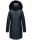 Navahoo Tiniis Damen Winterjacke mit Brusttaschen Kapuze Kunstfell B845 Navy-Gr.M