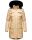 Navahoo Tiniis Damen Winterjacke mit Brusttaschen Kapuze Kunstfell B845 Beige-Gr.XS