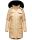 Navahoo Tiniis Damen Winterjacke mit Brusttaschen Kapuze Kunstfell B845 Beige-Gr.XS