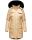 Navahoo Tiniis Damen Winterjacke mit Brusttaschen Kapuze Kunstfell B845 Beige-Gr.XS