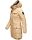 Navahoo Tiniis Damen Winterjacke mit Brusttaschen Kapuze Kunstfell B845 Beige-Gr.XS