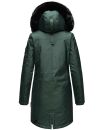 Navahoo Tiniis Damen Winterjacke mit Brusttaschen Kapuze Kunstfell B845 Grün-Gr.S