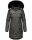 Navahoo Tiniis Damen Winterjacke mit Brusttaschen Kapuze Kunstfell B845 Anthrazit-Gr.M