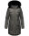 Navahoo Tiniis Damen Winterjacke mit Brusttaschen Kapuze Kunstfell B845 Anthrazit-Gr.M