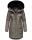 Navahoo Tiniis Damen Winterjacke mit Brusttaschen Kapuze Kunstfell B845 Grau-Gr.S