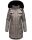 Navahoo Tiniis Damen Winterjacke mit Brusttaschen Kapuze Kunstfell B845 Grau-Gr.M