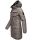 Navahoo Tiniis Damen Winterjacke mit Brusttaschen Kapuze Kunstfell B845 Grau-Gr.M