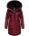 Navahoo Tiniis Damen Winterjacke mit Brusttaschen Kapuze Kunstfell B845 Bordeaux-Gr.S