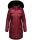 Navahoo Tiniis Damen Winterjacke mit Brusttaschen Kapuze Kunstfell B845 Bordeaux-Gr.S
