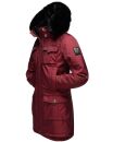 Navahoo Tiniis Damen Winterjacke mit Brusttaschen Kapuze Kunstfell B845 Bordeaux-Gr.M