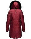 Navahoo Tiniis Damen Winterjacke mit Brusttaschen Kapuze Kunstfell B845 Bordeaux-Gr.M