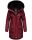 Navahoo Tiniis Damen Winterjacke mit Brusttaschen Kapuze Kunstfell B845 Bordeaux-Gr.M