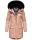 Navahoo Tiniis Damen Winterjacke mit Brusttaschen Kapuze Kunstfell B845 Rosa-Gr.XS