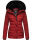 Navahoo Milianaa Damen Winter Steppjacke gefüttert Kapuze Kunstfell B846 Rot-Gr.S