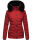 Navahoo Milianaa Damen Winter Steppjacke gefüttert Kapuze Kunstfell B846 Rot-Gr.S