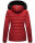 Navahoo Milianaa Damen Winter Steppjacke gefüttert Kapuze Kunstfell B846 Rot-Gr.S