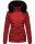 Navahoo Milianaa Damen Winter Steppjacke gefüttert Kapuze Kunstfell B846 Rot-Gr.L
