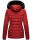 Navahoo Milianaa Damen Winter Steppjacke gefüttert Kapuze Kunstfell B846 Rot-Gr.L