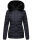 Navahoo Milianaa Damen Winter Steppjacke gefüttert Kapuze Kunstfell B846 Navy-Gr.S