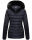 Navahoo Milianaa Damen Winter Steppjacke gefüttert Kapuze Kunstfell B846 Navy-Gr.S