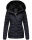 Navahoo Milianaa Damen Winter Steppjacke gefüttert Kapuze Kunstfell B846 Navy-Gr.M