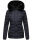Navahoo Milianaa Damen Winter Steppjacke gefüttert Kapuze Kunstfell B846 Navy-Gr.M