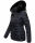Navahoo Milianaa Damen Winter Steppjacke gefüttert Kapuze Kunstfell B846 Navy-Gr.M